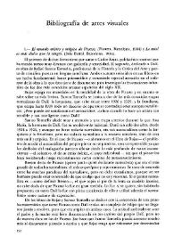 Bibliografía de artes visuales / Carlos Areán | Biblioteca Virtual Miguel de Cervantes