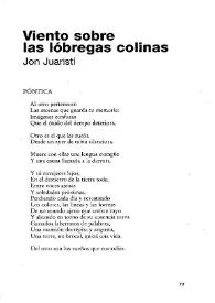 Viento sobre las lóbregas colinas / Jon Juaristi | Biblioteca Virtual Miguel de Cervantes