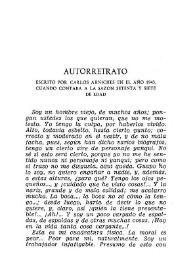 Autorretrato: escrito por Carlos Arniches en el año 1943, cuando contaba a la sazón setenta y siete de edad / Carlos Arniches | Biblioteca Virtual Miguel de Cervantes