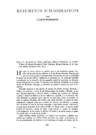 Resúmenes bibliográficos / por Carlos Dampierre | Biblioteca Virtual Miguel de Cervantes