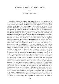 Accedo a vuestro santuario / Javier del Amo | Biblioteca Virtual Miguel de Cervantes