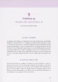 5 poemas inéditos de "Diario de argónida II" / de José Manuel Caballero Bonald | Biblioteca Virtual Miguel de Cervantes
