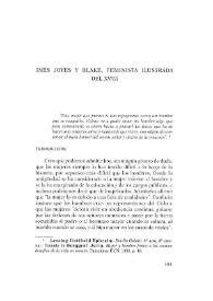 Inés Joyes y Blake, feminista ilustrada del XVIII / Eterio Pajares Infante | Biblioteca Virtual Miguel de Cervantes