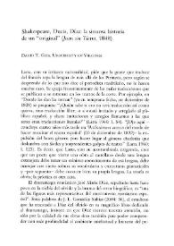 Shakespeare, Ducis, Díaz: La sinuosa historia de un original ("Juan sin tierra", 1848) / David T. Gies | Biblioteca Virtual Miguel de Cervantes