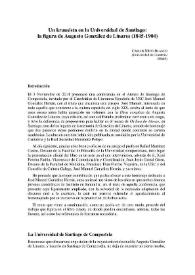 Un krausista en la Universidad de Santiago: la figura de Augusto González de Linares (1845-1904) / Carlos Nieto Blanco | Biblioteca Virtual Miguel de Cervantes