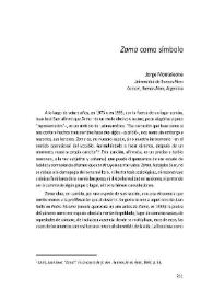 "Zama" como símbolo  / Jorge Monteleone      | Biblioteca Virtual Miguel de Cervantes