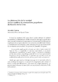 La elaboración de la verdad en los cuadros de costumbres populares de Ramón de la Cruz / Mireille Coulon | Biblioteca Virtual Miguel de Cervantes
