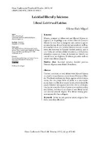 Laicidad liberal y laicismo / Alfonso Ruiz Miguel | Biblioteca Virtual Miguel de Cervantes