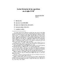Labor literaria de las agustinas en el siglo XVII  / Rafael Lazcano | Biblioteca Virtual Miguel de Cervantes