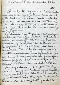 Carta de Miguel Hernández a Germán Vergara Donoso. Ocaña, 28 de diciembre de 1940
 | Biblioteca Virtual Miguel de Cervantes