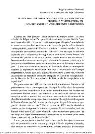 La mirada del otro como ojo de la conciencia: erotismo y literatura en "Sombra entre sombras" de Inés Arredondo / Rogelio Arenas Monreal | Biblioteca Virtual Miguel de Cervantes