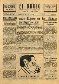 El Brujo. Trisemanario de información, combate y humorismo. Núm. 8, 18 de mayo de 1929 | Biblioteca Virtual Miguel de Cervantes