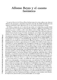 Alfonso Reyes y el cuento fantástico / Kathleen N. March | Biblioteca Virtual Miguel de Cervantes