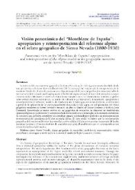 Visión panorámica del “Montblanc de España”: apropiación y reinterpretación del referente alpino en el relato geográfico de Sierra Nevada (1800-1930) / Carlos Cornejo Nieto | Biblioteca Virtual Miguel de Cervantes