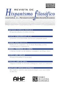 Revista de la Asociación de Hispanismo Filosófico. Núm. 25, Año 2020 | Biblioteca Virtual Miguel de Cervantes