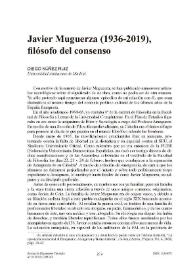 Javier Muguerza (1936-2019), filósofo del consenso / Diego Núñez Ruiz | Biblioteca Virtual Miguel de Cervantes