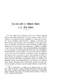 Una nota sobre la "Historia Silense" y la "Ilias Latina" / Geoffrey West | Biblioteca Virtual Miguel de Cervantes
