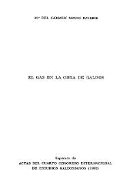 El gas en la obra de Galdós / María del Carmen Simón Palmer | Biblioteca Virtual Miguel de Cervantes