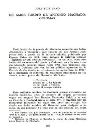 Un amor tardío de Antonio Machado: Guiomar / José Luis Cano
 | Biblioteca Virtual Miguel de Cervantes