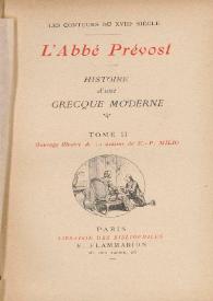 Histoire d'une grecque moderne. Tome II / L'Abbé Prévost ; ouvrage illustré de 11 dessins de E. P. Milio | Biblioteca Virtual Miguel de Cervantes