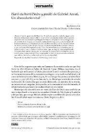 "Harri eta herri/Piedra y pueblo" de Gabriel Aresti. Un abecedario vital  / Jon Kortazar | Biblioteca Virtual Miguel de Cervantes