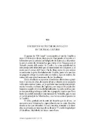 Inscripción rupestres de "Tongativs" en Trujillo (Cáceres) / José Antonio Ramos Rubio | Biblioteca Virtual Miguel de Cervantes