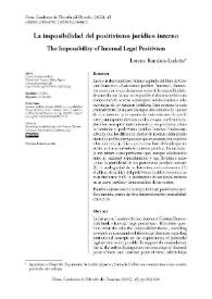 La imposibilidad del positivismo jurídico interno / Lorena Ramírez-Ludeña | Biblioteca Virtual Miguel de Cervantes