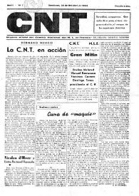 CNT : Órgano Oficial del Comité Nacional del Movimiento Libertario en Francia [Primera época]. Año I, núm. 7, 28 de octubre de 1944 | Biblioteca Virtual Miguel de Cervantes