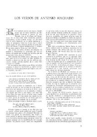 Los versos de Antonio Machado  / José Ortega y Gasset | Biblioteca Virtual Miguel de Cervantes