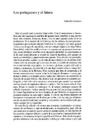 Los portugueses y el futuro
 / Eduardo Lourenço ; traducción J. León Acosta | Biblioteca Virtual Miguel de Cervantes