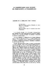 La manifestación más reciente del pensamiento latinoamericano / Horacio V. Cerutti-Gulberg | Biblioteca Virtual Miguel de Cervantes