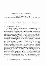 La costituzione di Cadice nel contesto spagnolo ed europeo (1808-1823) / Joaquín Varela Suanzes-Carpegna ; traducción al italiano de Simonetta Scandellari | Biblioteca Virtual Miguel de Cervantes