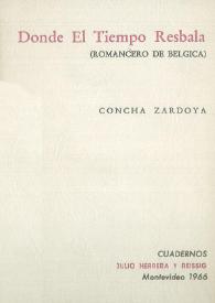 Donde el tiempo resbala. (Romancero de Bélgica) / Concha Zardoya | Biblioteca Virtual Miguel de Cervantes