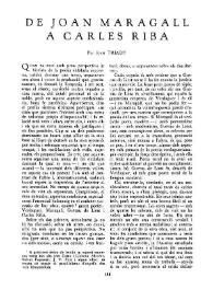 De Joan Maragall a Carles Riba / Joan Triadú | Biblioteca Virtual Miguel de Cervantes