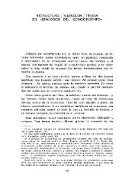 Estructura-símbolos-temas en "Diálogos del conocimiento" / Diego Martínez Torrón  | Biblioteca Virtual Miguel de Cervantes