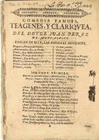 Comedia famosa, Teágenes y Clariquea | Biblioteca Virtual Miguel de Cervantes