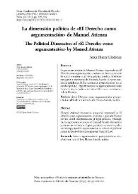 La dimensión política de "El Derecho como argumentación" de Manuel Atienza / Jesús Ibarra Cárdenas | Biblioteca Virtual Miguel de Cervantes