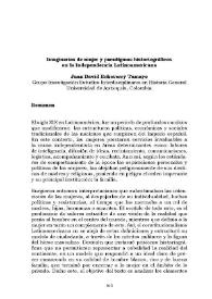 Imaginarios de mujer y paradigmas historiográficos en la independencia latinoamericana / Juan David Echeverry Tamayo  | Biblioteca Virtual Miguel de Cervantes