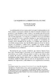 Las mujeres en la independencia del Perú / Sara Beatriz Guardia | Biblioteca Virtual Miguel de Cervantes