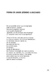 Poema de amor leyendo a Machado  / Leopoldo de Luis | Biblioteca Virtual Miguel de Cervantes