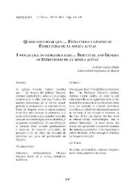 Quiero recordar que … Estructura y génesis de "Estructuras de la novela actual" / Antonio García Berrio | Biblioteca Virtual Miguel de Cervantes
