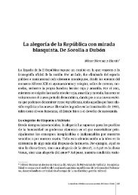 La alegoría de la República con mirada blasquista. De Sorolla a Dubón  / Néstor Morente y Martín | Biblioteca Virtual Miguel de Cervantes