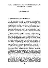 Notas en torno a "Los intereses creados" y sus posibles fuentes  / por José Vila Selma | Biblioteca Virtual Miguel de Cervantes