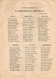 Hermosura sencilla / Concha Zardoya | Biblioteca Virtual Miguel de Cervantes