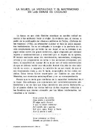 La mujer, la moralidad y el matrimonio en las obras de Cadalso  / Nicole Harrison   | Biblioteca Virtual Miguel de Cervantes