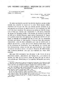 "Las noches lúgubres": historia de un éxito editorial   / Manuel Camarero  | Biblioteca Virtual Miguel de Cervantes
