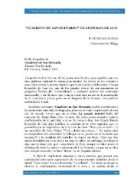 "Cuaderno de San Bernardo" de Leopoldo de Luis 
 / Francisco M. Lomas | Biblioteca Virtual Miguel de Cervantes
