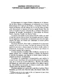 Simposio Internacional "Centenario Ramón Pérez de Ayala" / Hilma Espinosa y Linde Hidalgo | Biblioteca Virtual Miguel de Cervantes