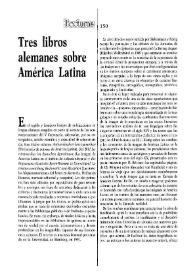 Tres libros alemanes sobre América Latina / José M. López de Abiada    | Biblioteca Virtual Miguel de Cervantes