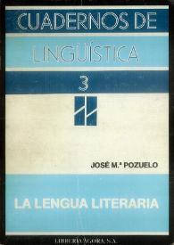 La Lengua Literaria / José M.ª Pozuelo | Biblioteca Virtual Miguel de Cervantes